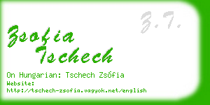 zsofia tschech business card